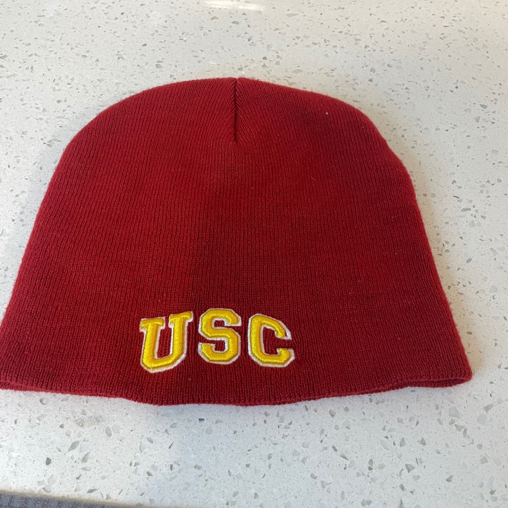 USC Trojans Y2K Beanie Hat  Knit NCAA University‎